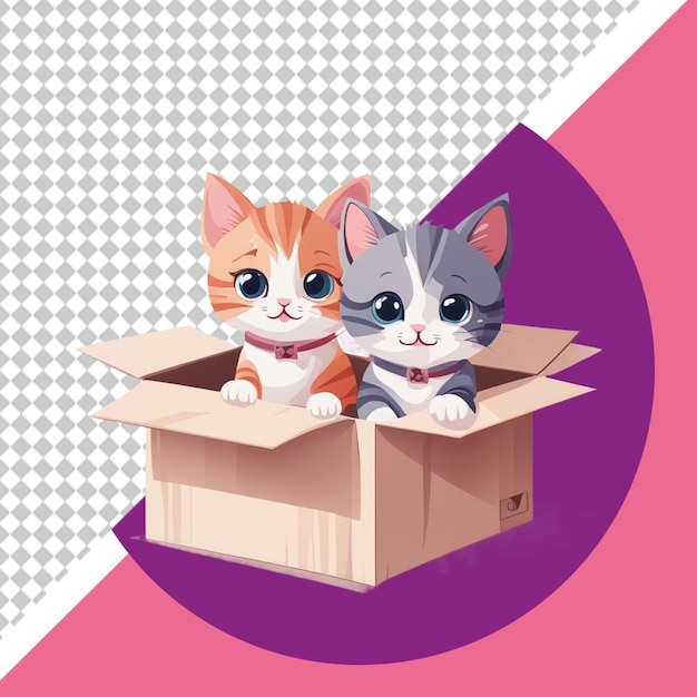 PSD cute cat png illustration