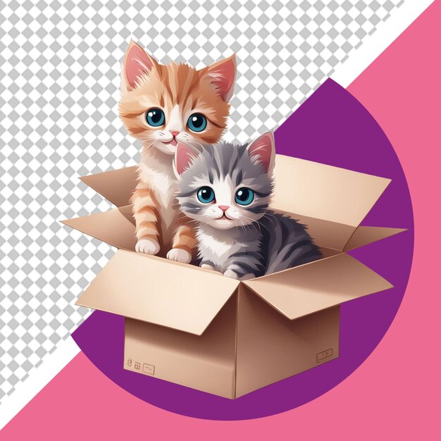 PSD cute cat png illustration