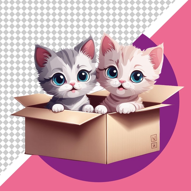 PSD cute cat png illustration