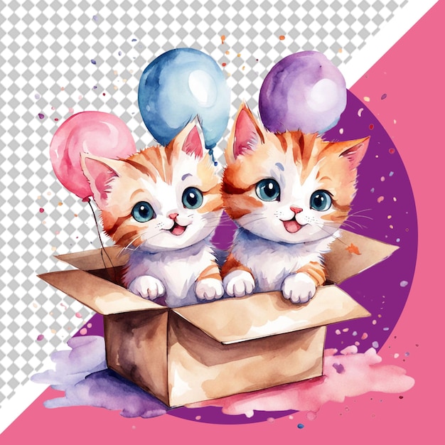 Cute Cat PNG Illustration