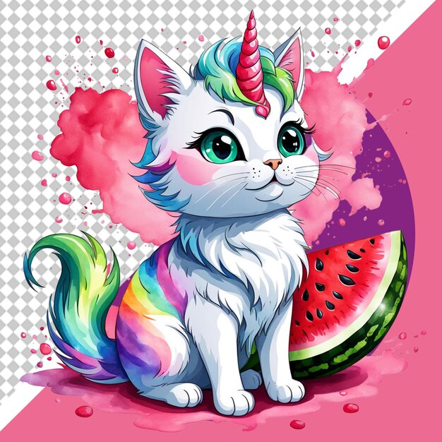 PSD cute cat png illustration