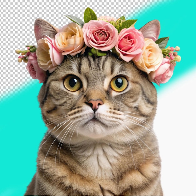 PSD cute cat png illustration