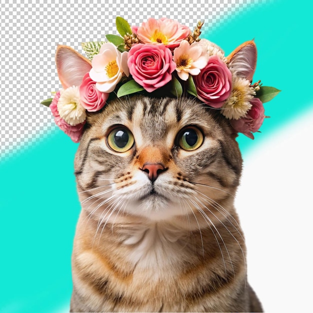 PSD cute cat png illustration