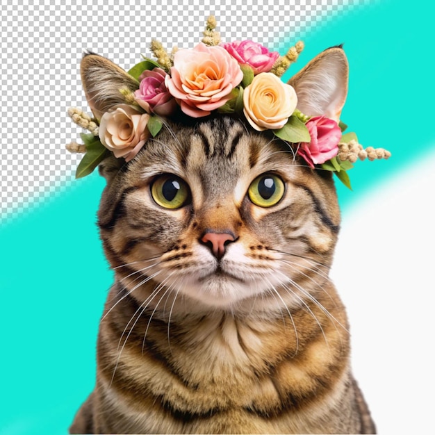 PSD cute cat png illustration