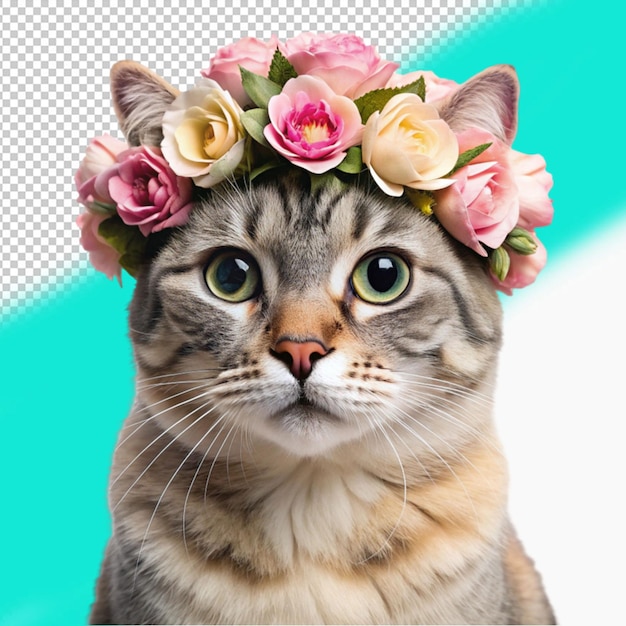 PSD cute cat png illustration