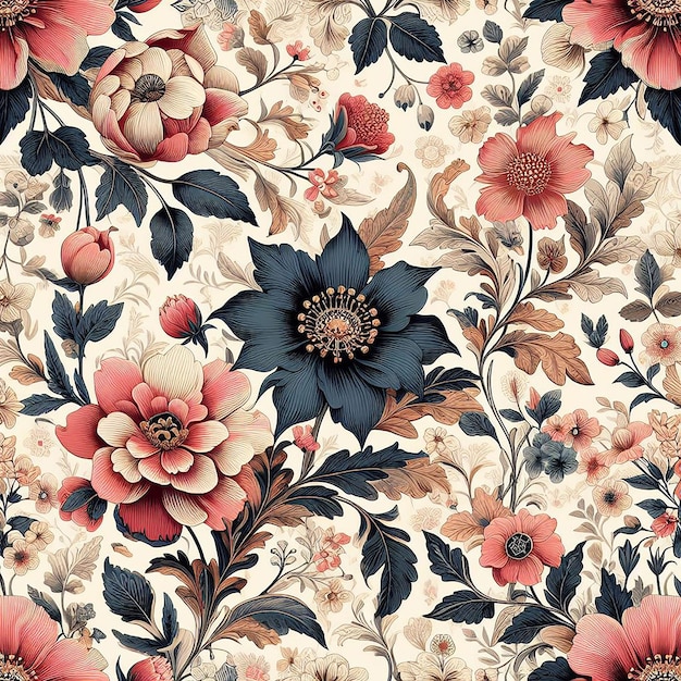 cute colorful flower seamless pattern