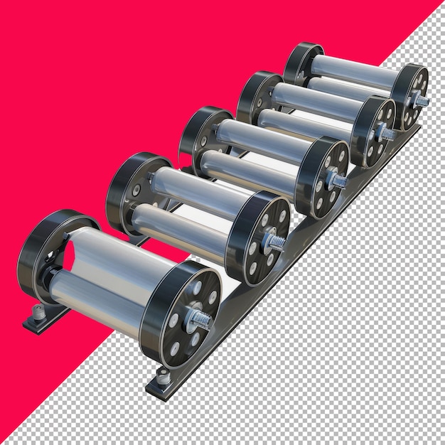 PSD cute conveyor roller 3d isolated render transparent background png psd