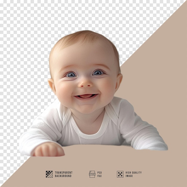 PSD cute crawling baby pictures without background hd quality