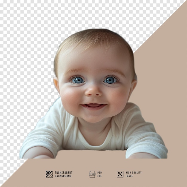 PSD cute crawling baby pictures without background hd quality