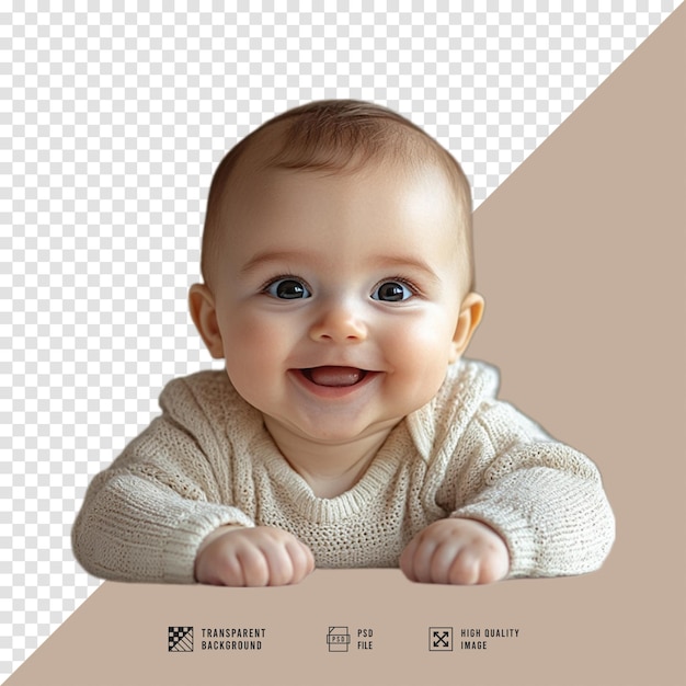 PSD cute crawling baby pictures without background hd quality