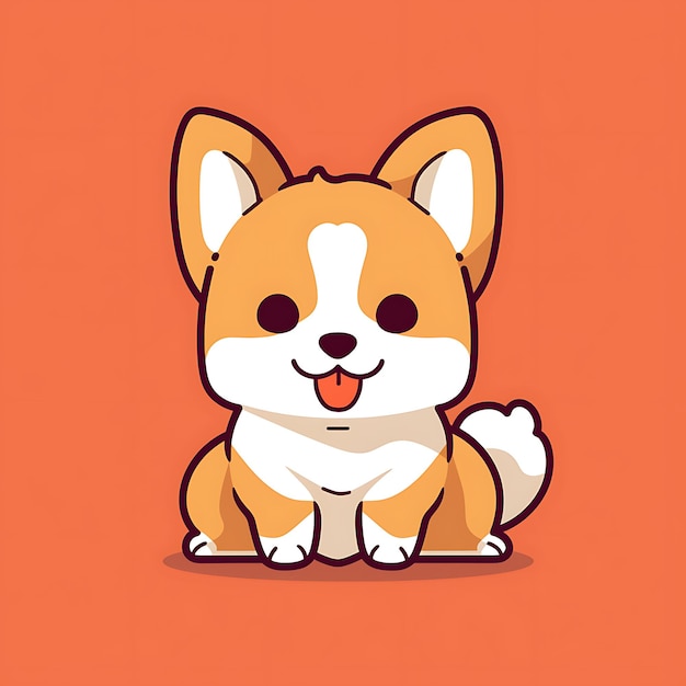 cute dog flat vector graphic simple minimal freepik svg