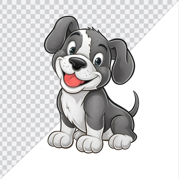 Cute Dog Sitting Cartoon Character