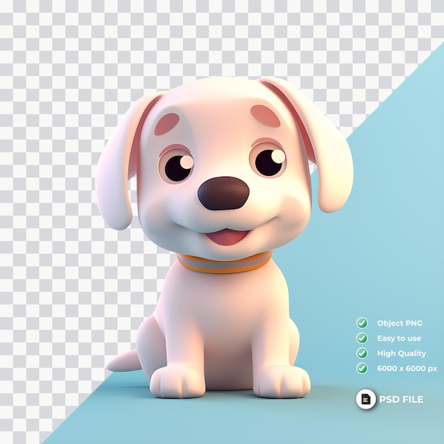 cute dog soft smooth lighting only png premium psd