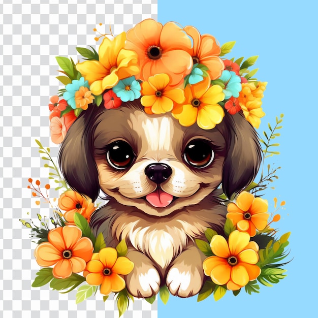 Cute Dog Watercolor Clipart