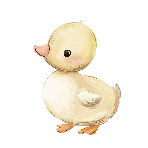 PSD a cute duck with a pink beak and a white body