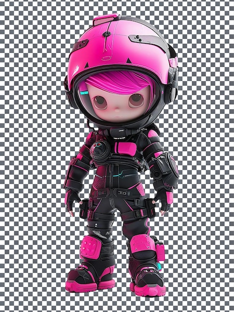 Cute Dystopian Survivor Rebel Leader Character isolated on transparent background