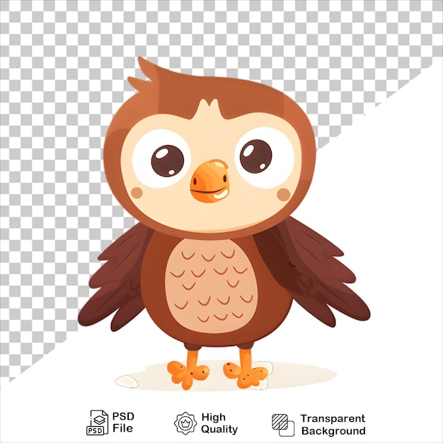 Cute Eagle Character with a Distinct Yellow Beak