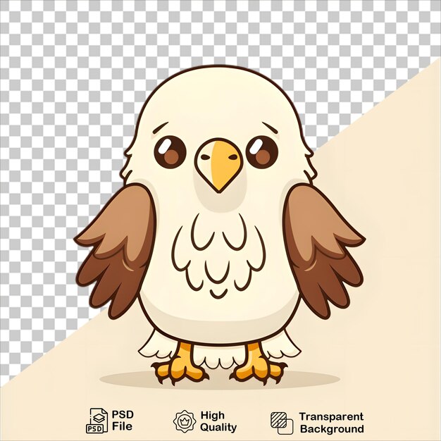 Cute Eagle Character with a Distinct Yellow Beak