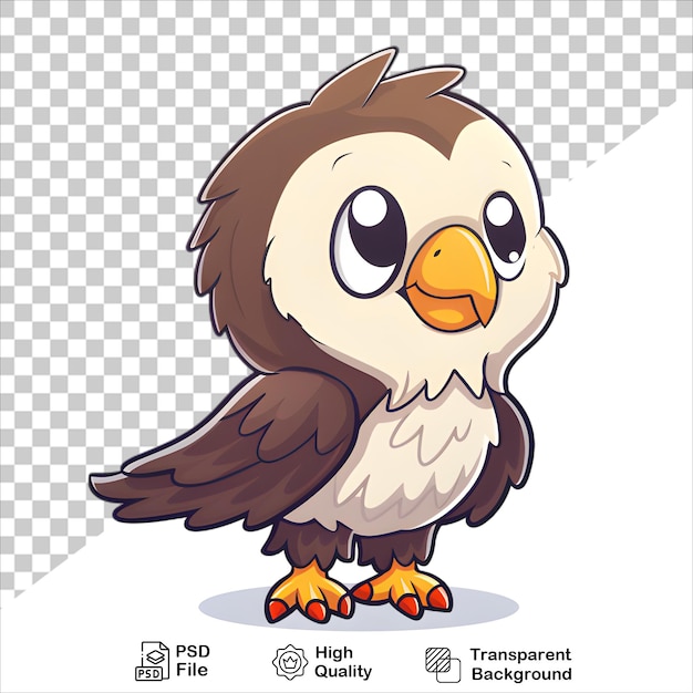 Cute Eagle Character with a Distinct Yellow Beak