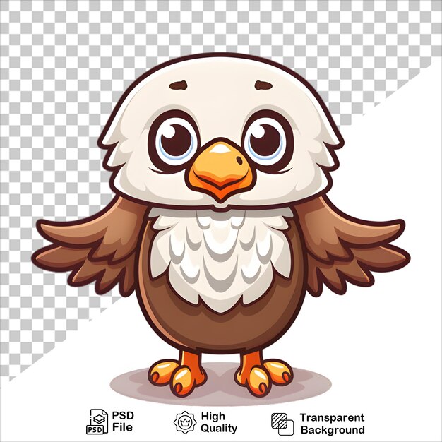 Cute Eagle Character with a Distinct Yellow Beak