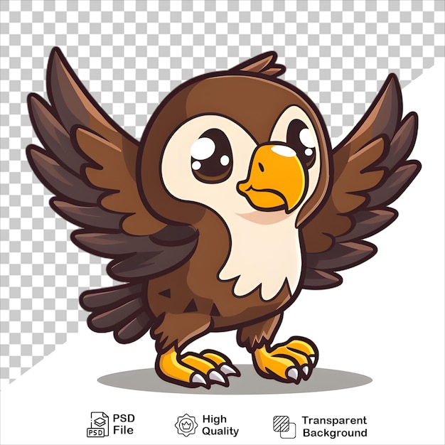 Cute Eagle Character with a Distinct Yellow Beak