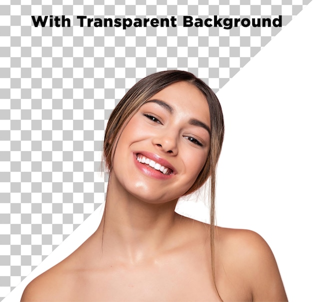 PSD cute female beautiful model photo png psd with transparent background