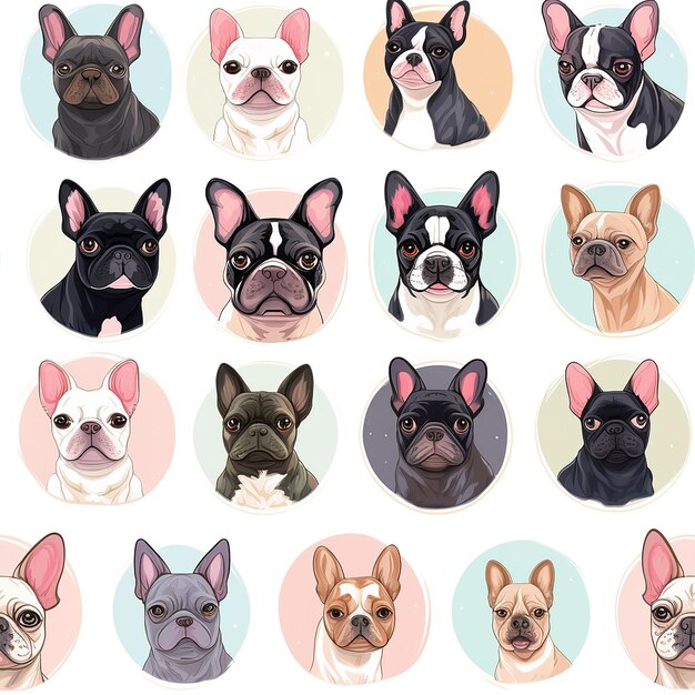 cute_french_bulldog_stickers_set_pastel_colour_white_backg01