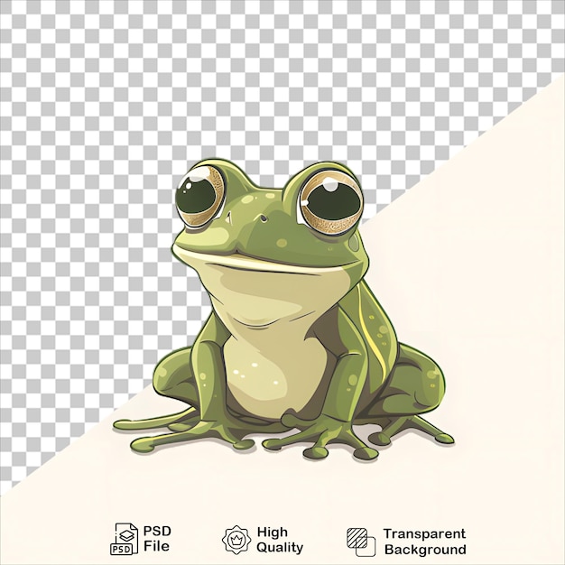 PSD cute frog cartoon illustration in playful design