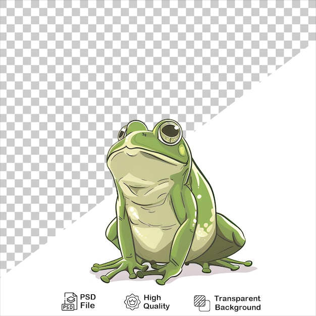 PSD cute frog cartoon illustration in playful design