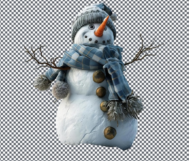 PSD cute frosty fuzzington isolated on transparent background