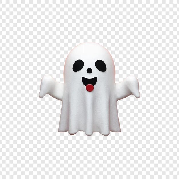 PSD cute ghost boo isolated on transparent background