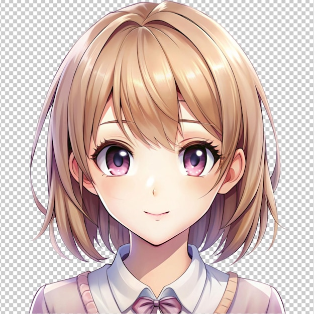 PSD a cute girl girl anime