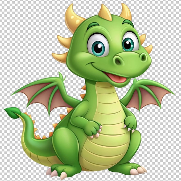 PSD cute green dragon