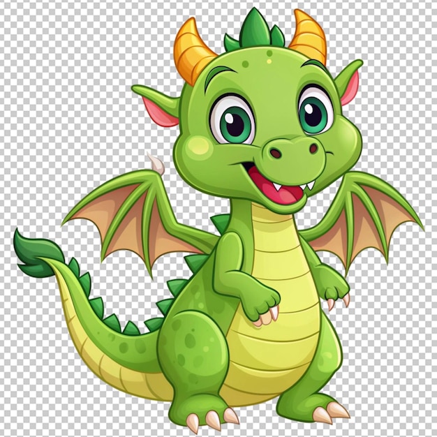 PSD cute green dragon