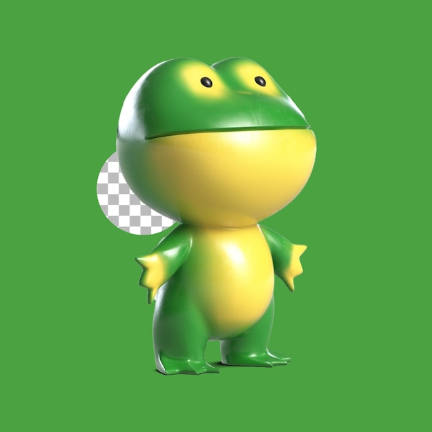 Cute green frog toy character suitable for gift concept