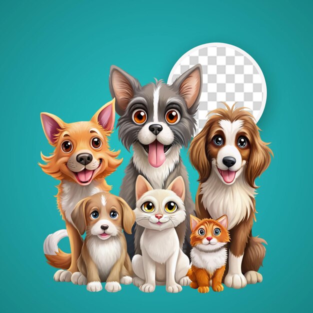 PSD cute group of animals