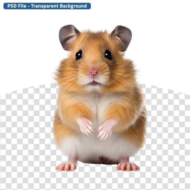 PSD cute hamster a full body capture