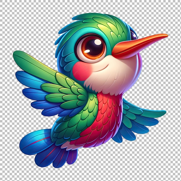 Cute Hummingbird Cartoon Flying Hummingbird Clipart