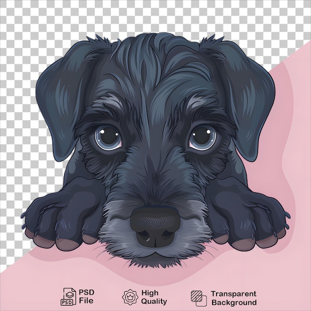 PSD cute little cartoon dog illustration style