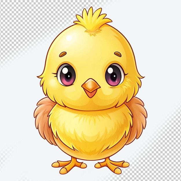 PSD cute little chick in cartoon style