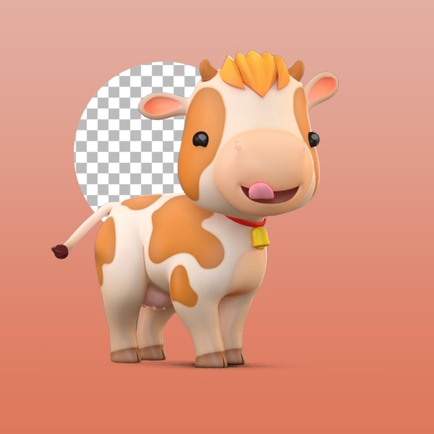 Cute little cow toy for kids suitable for element design