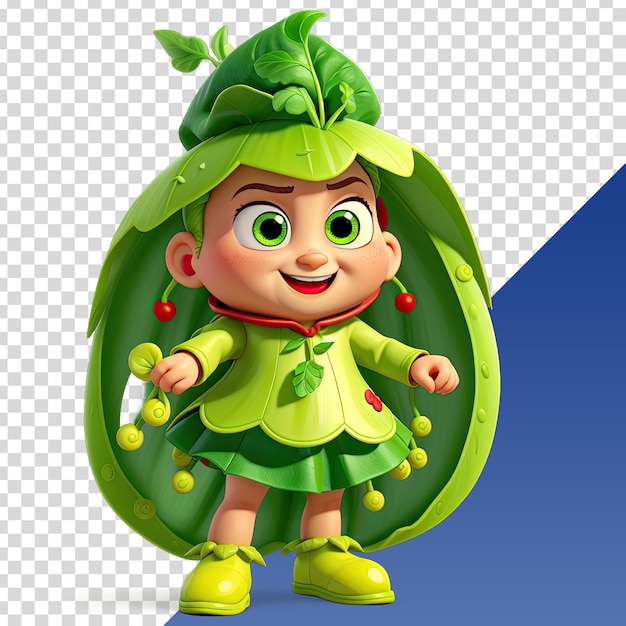 a cute little girl in a green dress with a green pom pom pom pom