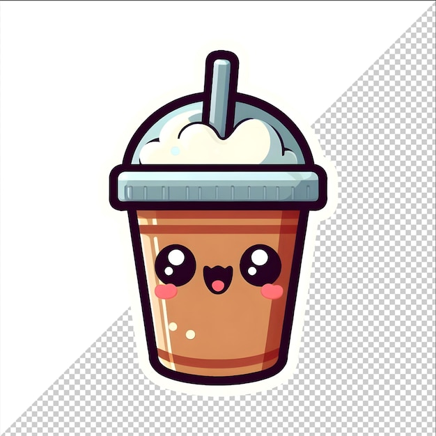 PSD cute milkshake kawaii sticker