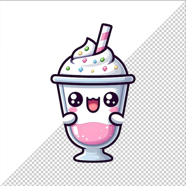 PSD cute milkshake kawaii sticker