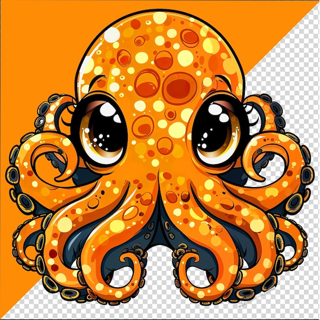 Cute Octopus cartoon character Octopus cartoon illustration