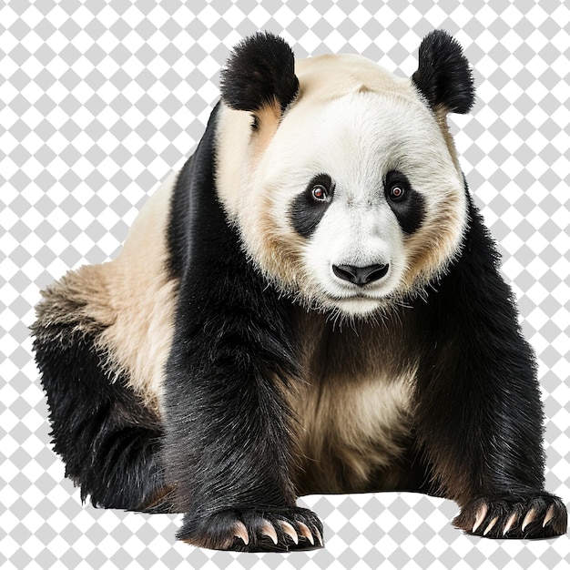 A cute panda bear Isolated on transparent background PSD file format