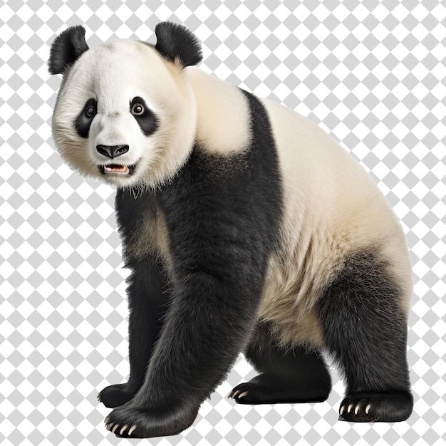 A cute panda bear Isolated on transparent background PSD file format