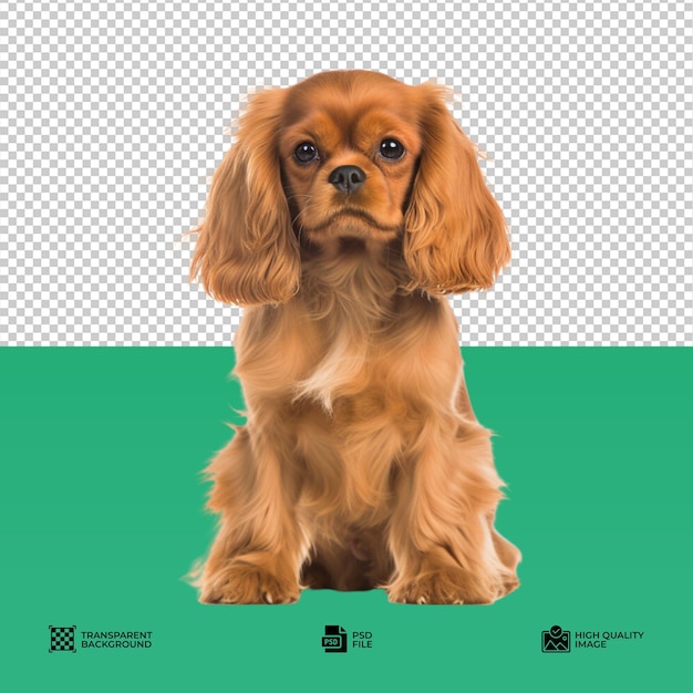 PSD cute pet brown dog sitting position front side high quality image