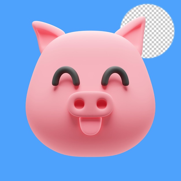 cute pig 3d illustration