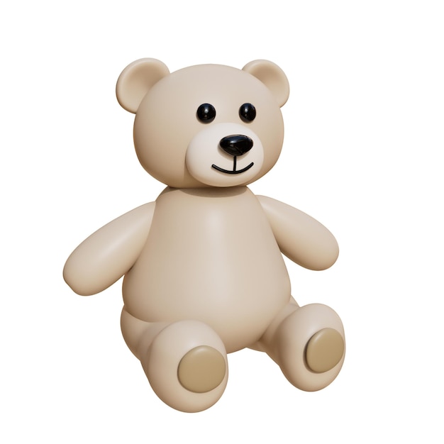 Cute Plush Toy 3D Illustration